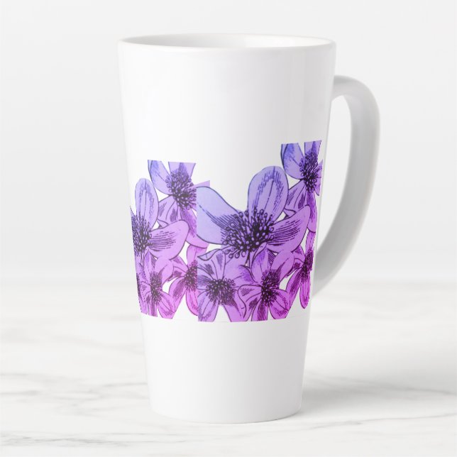 Tasse Latte Fleurs Filtre Miami (Angle droit)