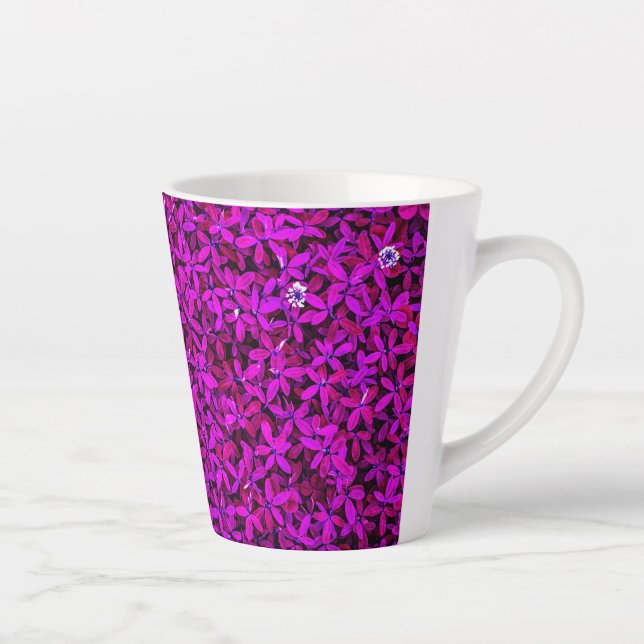 Tasse Latte Fleurs mures violettes (Droite)