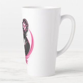 Tasse Latte Fleurs roses élégantes Maternité Amour Femmes