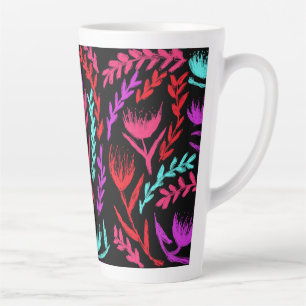 Tasse Latte Fleurs sauvages en couleurs que POP!