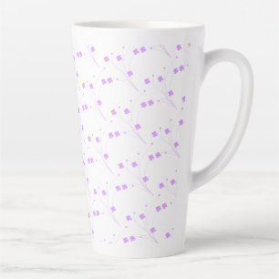 Tasse Latte Fleurs violettes Lilac, Petite Impression Florale