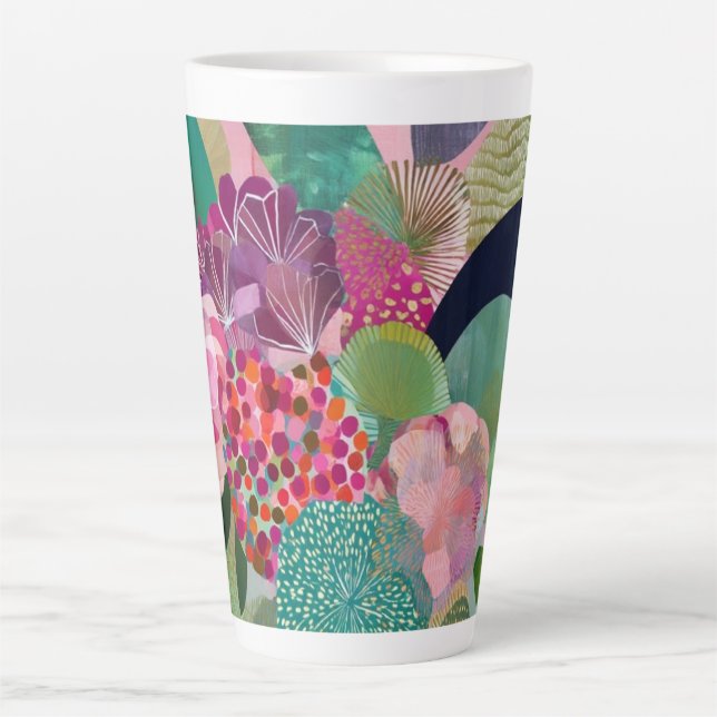 Tasse Latte Fleurs Whimsics (Devant)