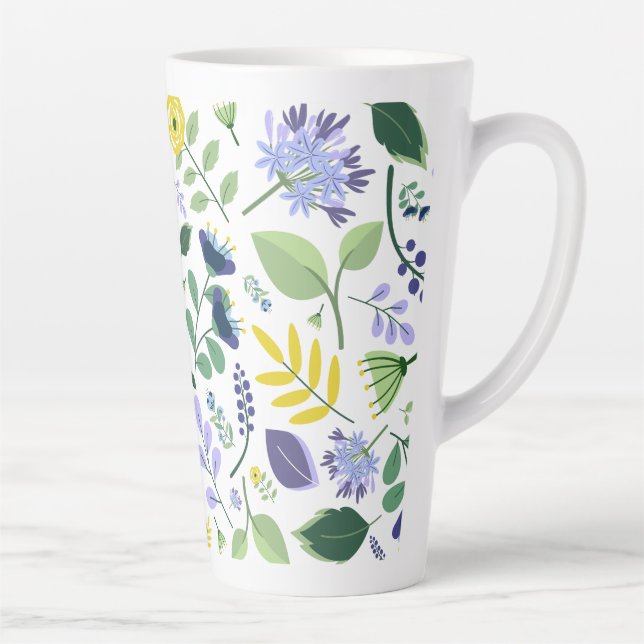Tasse Latte Floral (Droite)