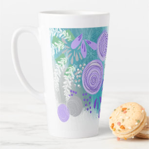 Tasse Latte Floral Abstrait moderne