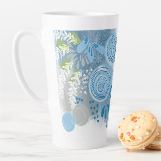 Tasse Latte Floral Abstrait moderne