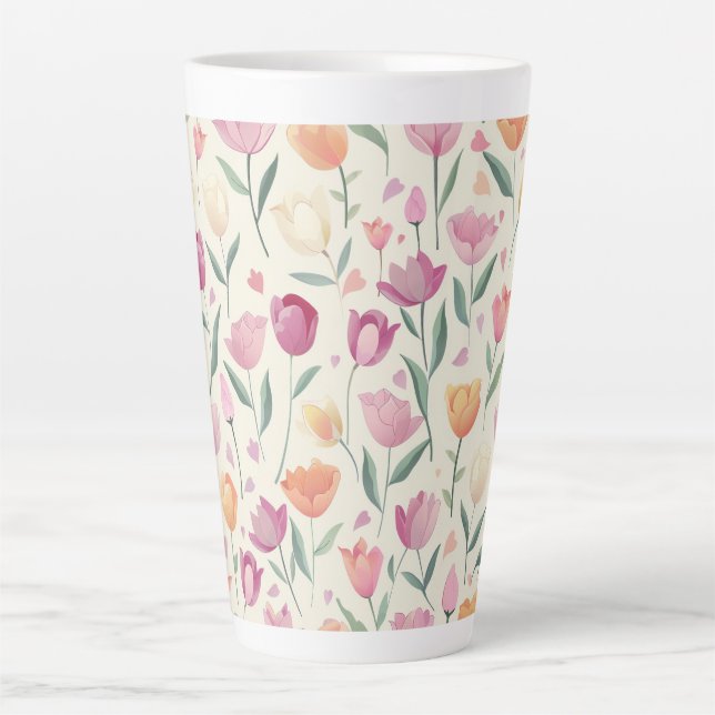 Tasse Latte Floral Delal Motif (Devant)