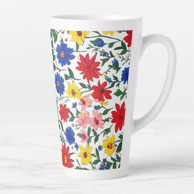 Tasse Latte Floral Grand (Droite)