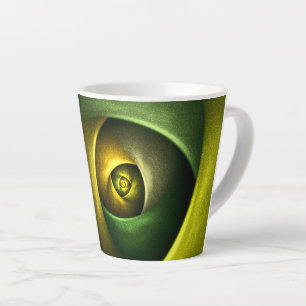 Tasse Latte Flore verte Florale moderne Art Abstrait Motif #23