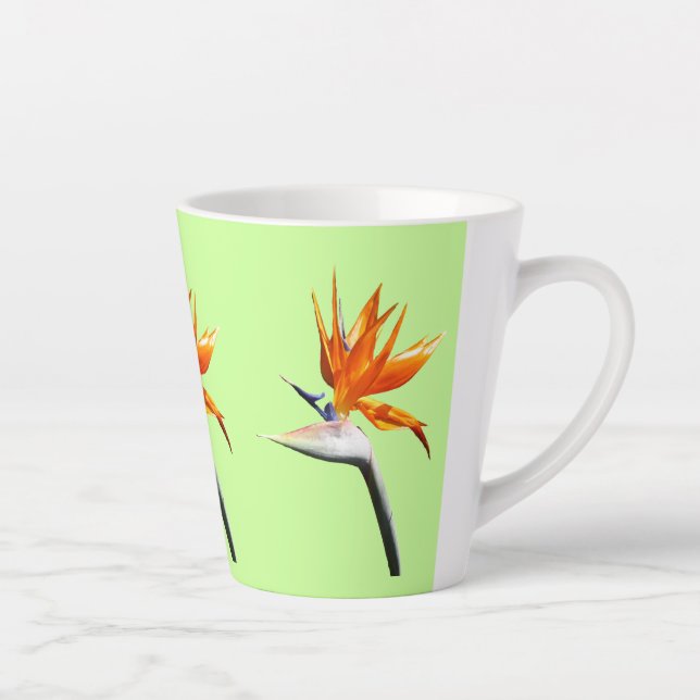Tasse Latte Flower tropical orange paradise (Droite)