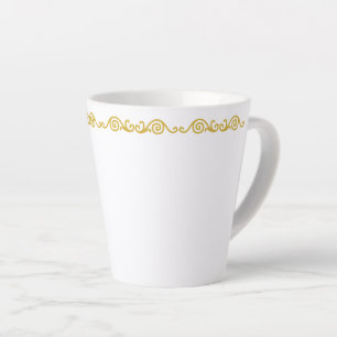 Tasse Latte Flûte latte de travail Gold