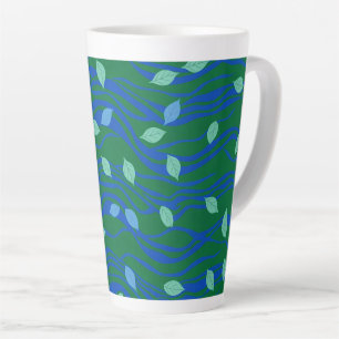 Tasse Latte Flux Élémentaire Émeraude Vert Bleu Cobalt avec Fe