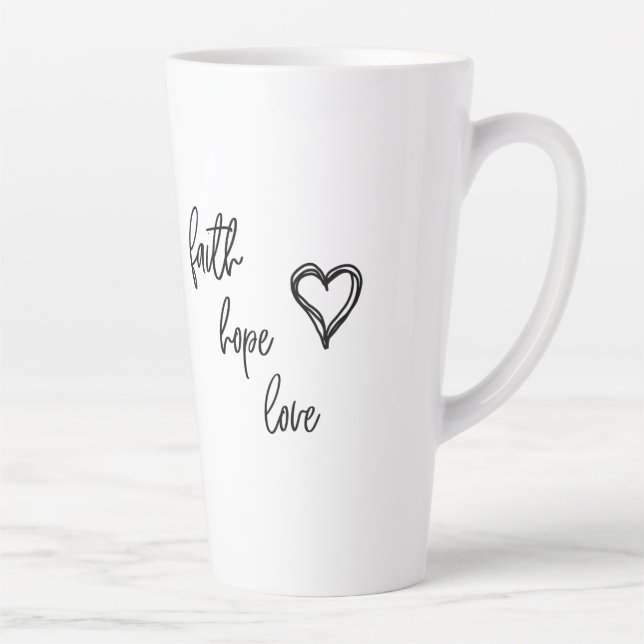Tasse Latte Foi, espoir, amour - (Droite)