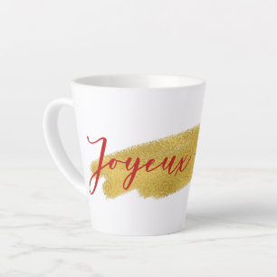 Tasse Latte Foil or moderne Joyeux Noel Noël