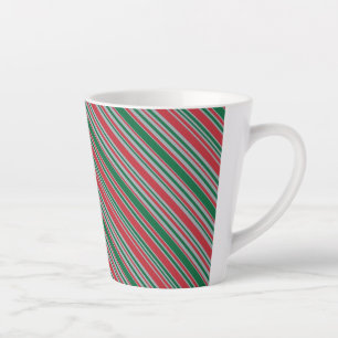 Tasse Latte Fond à rayures diagonales