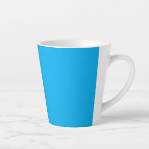 Tasse Latte Fond uni bleu cyan Style minimaliste d'été