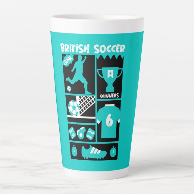 Tasse Latte Football britannique (Devant)
