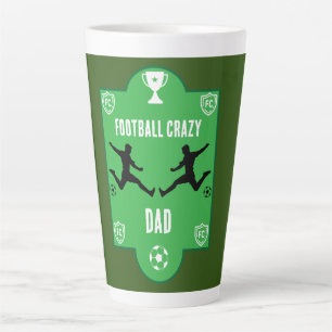 Tasse Latte Football Football Anniversaire bannière