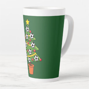 Tasse Latte Football Football Arbre de Noël
