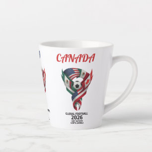 Tasse Latte Football mondial Amérique du Nord 2026