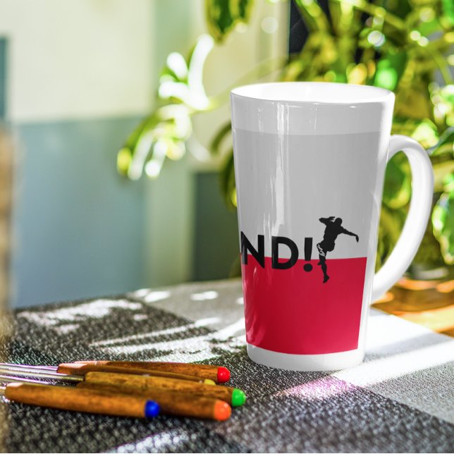 Tasse Latte Football polonais (Créateur téléchargé)