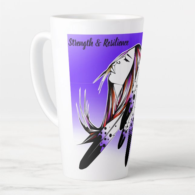 Tasse Latte Force et résilience (Angle gauche)