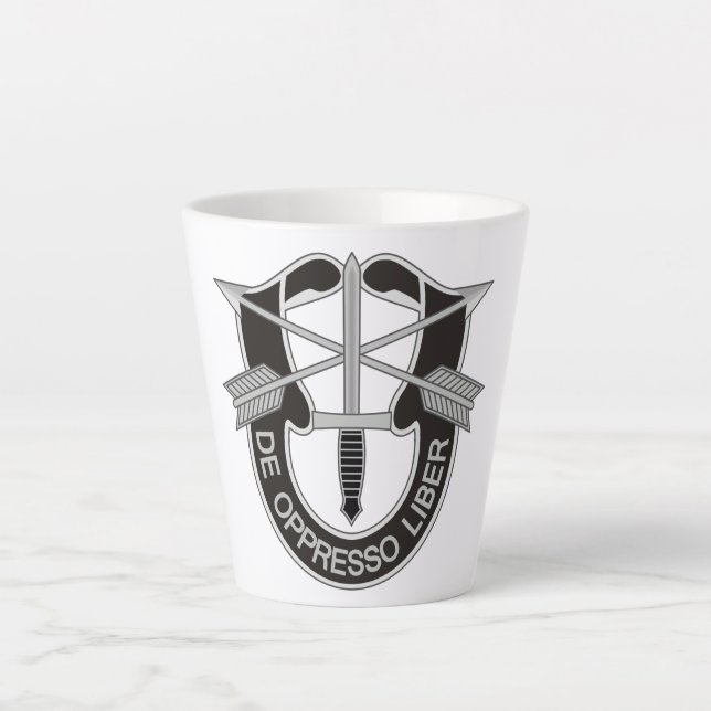 Tasse Latte Forces spéciales SF De Oppresso Liber (Devant)