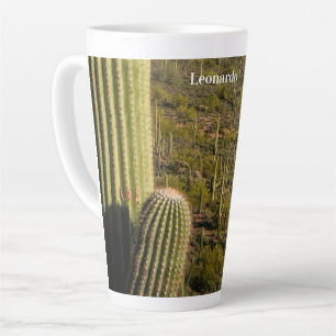 Tasse Latte Forêt de Saguaro Cactus Arizona Désert Montagnes
