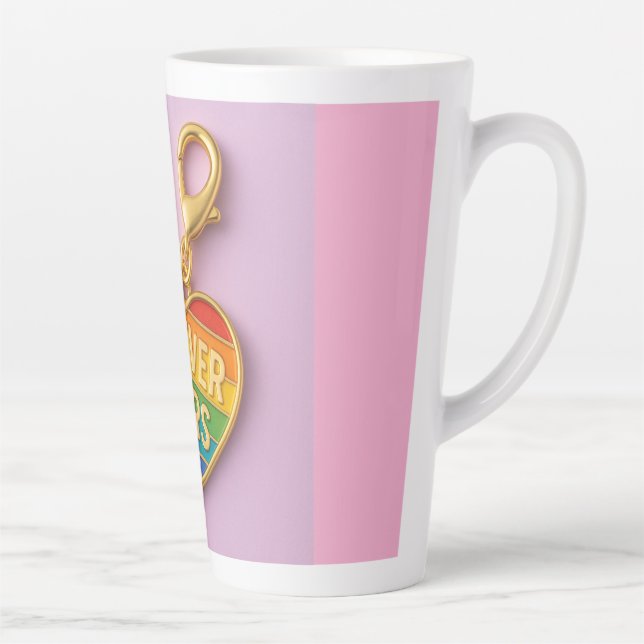 Tasse Latte Forever Yours - Amour Coloré Charme Coeur (Droite)