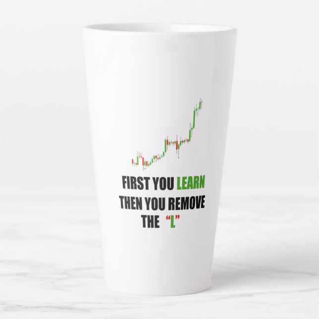 Tasse Latte Forex Trader Mindset Latug (Devant)