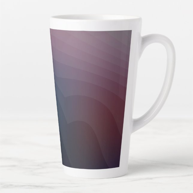 Tasse Latte Formations 14b - Art Abstrait violet (Droite)