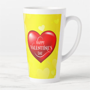 Tasse Latte Forme cardiaque 3D Heureuse Sainte-Valentin-20220