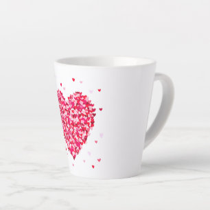 Tasse Latte Forme de coeur Valentines Jour Amour Cadeau