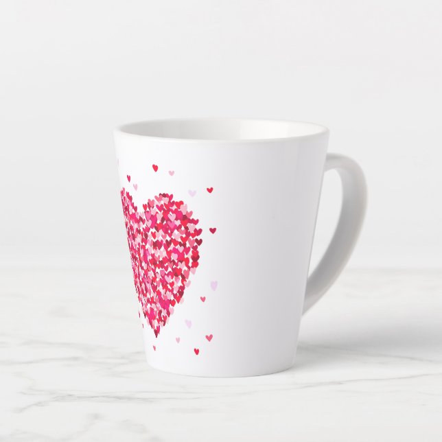 Tasse Latte Forme de coeur Valentines Jour Amour Cadeau (Angle droit)