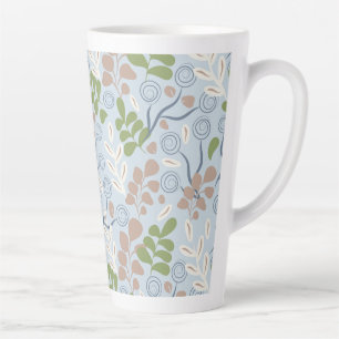 Tasse Latte Formes organiques botaniques