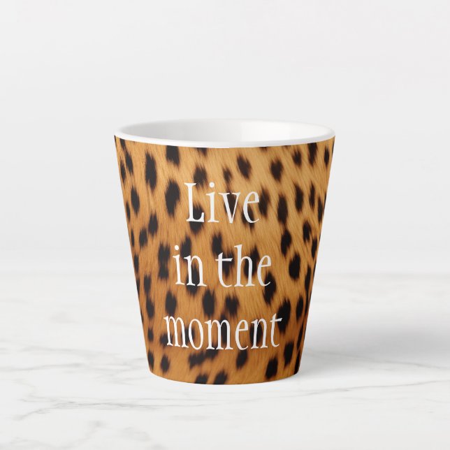 Tasse Latte Fourrure animale Cheetah (Devant)