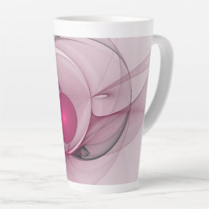 Tasse Latte Fractale balançante, Art abstrait moderne rose bai