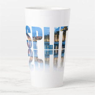 Tasse Latte Fractionner le texte de la promenade en Croatie