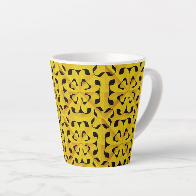 Tasse Latte Fragment Solaire abstrait Géométrique  (Angle droit)