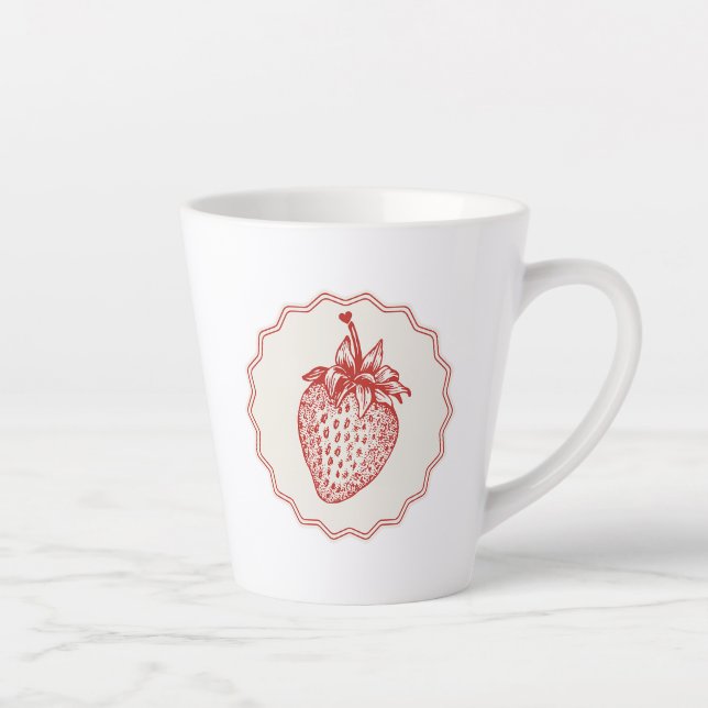 Tasse Latte Fraise (Droite)