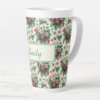 Tasse Latte Fraise sucrée personnalisée