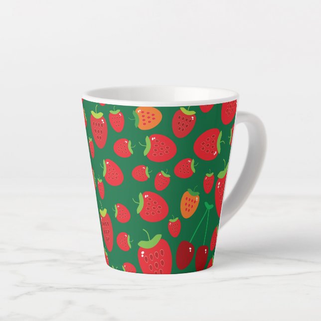 Tasse Latte Fraises (Angle droit)