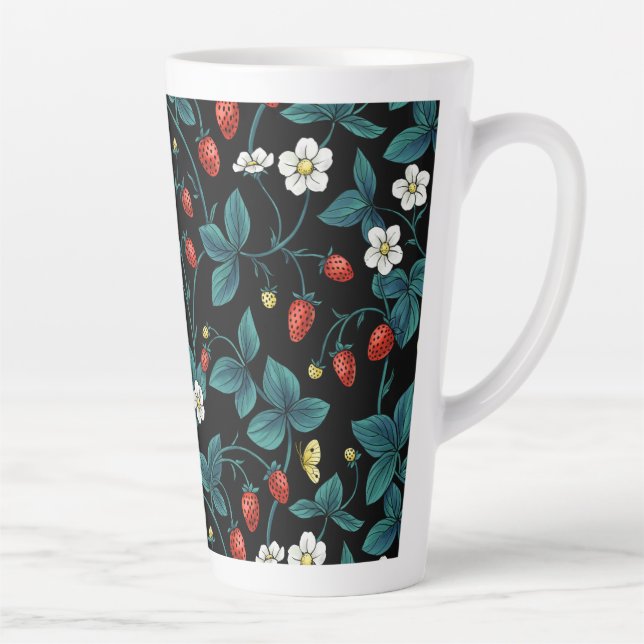 Tasse Latte Fraises sauvages rouge/jaune/bleu/noir (Droite)