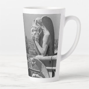 Tasse Latte France vintage Paris Cathédrale Notre-Dame penseur
