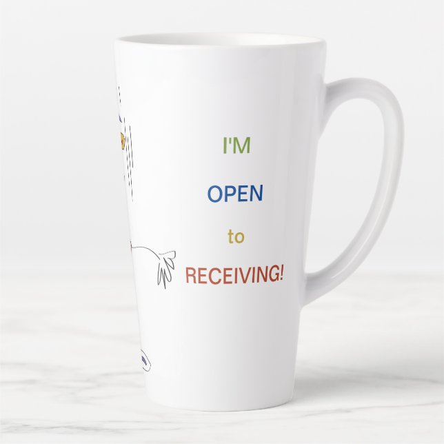 Tasse Latte 'Frannie' - Ouvert à la réception de latte (Droite)