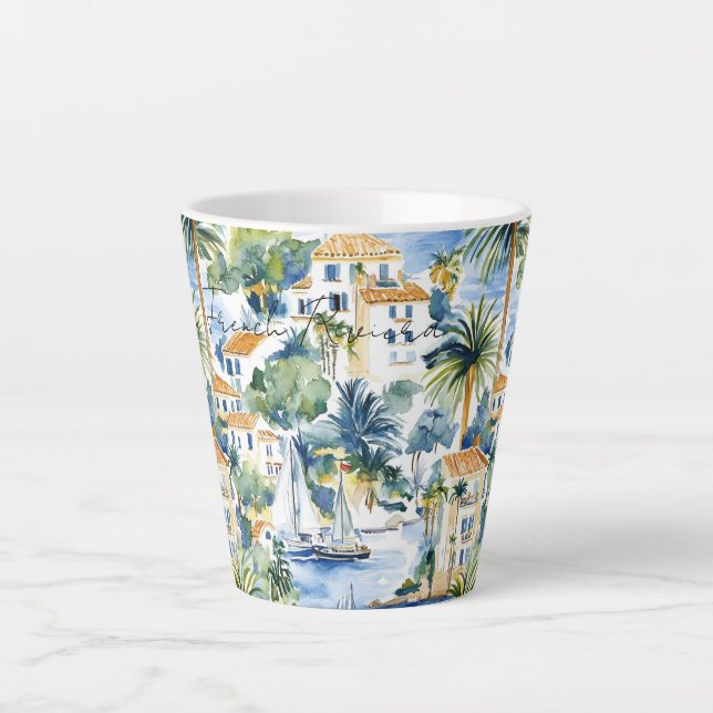 Tasse Latte French Riviera Tropical Palm Trees (Devant)