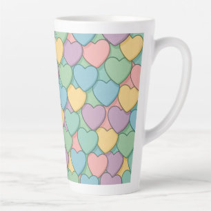 Tasse Latte friandises colorées motif de coeur de la Saint-Val