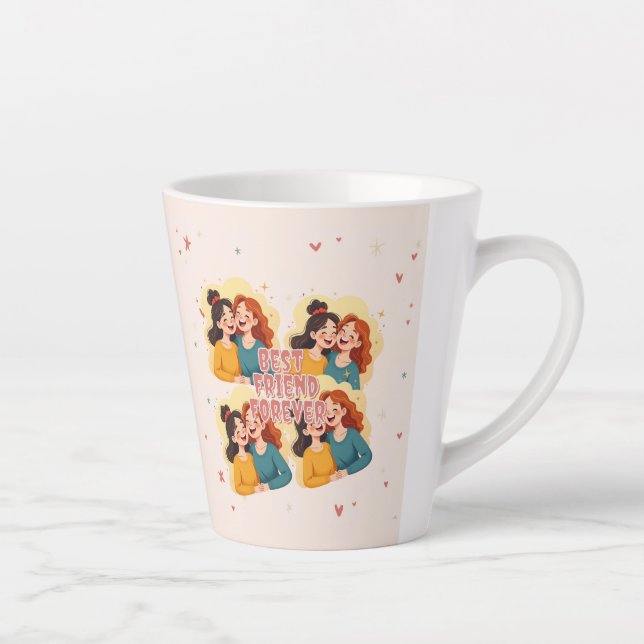 Tasse Latte Friends Keepsaké Coller ajouter votre photo (Droite)