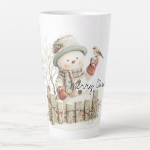Tasse Latte Frost et amitié dans un moment empreint de houx