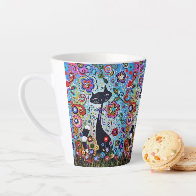 Tasse Latte Fun Cat Espresso Java Mocha Cute Café Café (En situation)