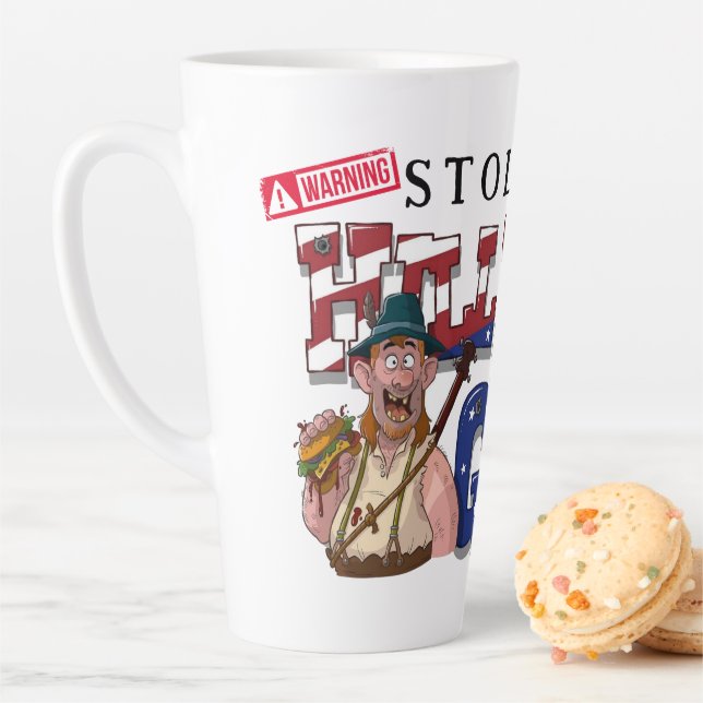 Tasse Latte Fun Hill Billy Grill Danemark Latte Mug! (En situation)